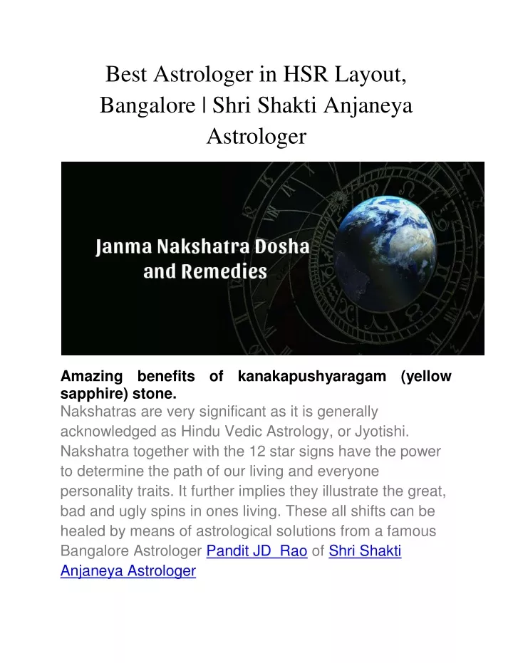 best astrologer in hsr layout bangalore shri
