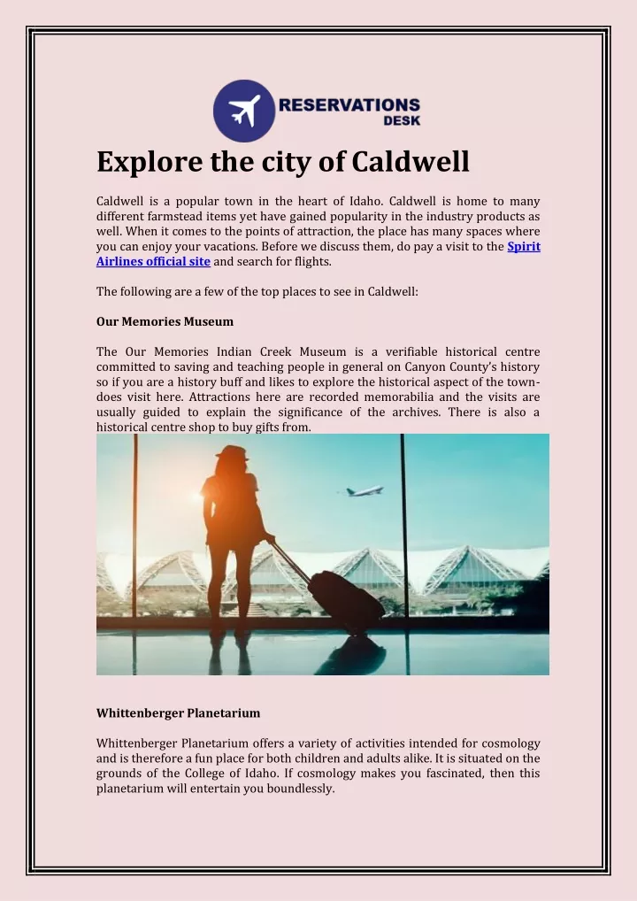 explore the city of caldwell caldwell