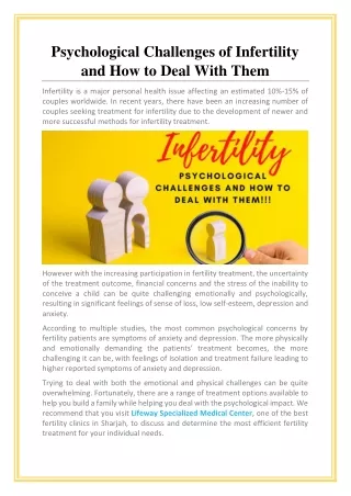 Psychological Challenges of Infertility and How to Deal With Them