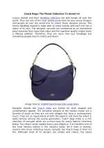 Coach Bags - The Finest Collection to Invest In