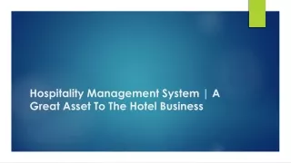 Hospitality Management Software | Nanovise Technologies