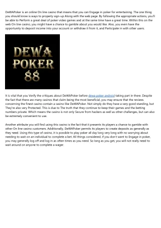 What the Best dewapoker Pros Do (and You Should Too)