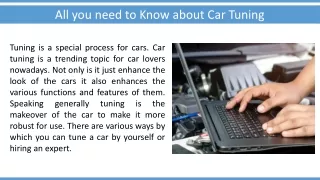 all you need to know about car tuning