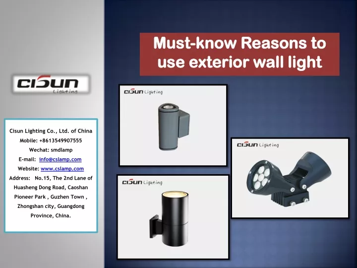 must know reasons to use exterior wall light
