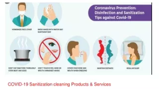 COVID-19 SANITIZATION SERVICES AND PRODUCTS