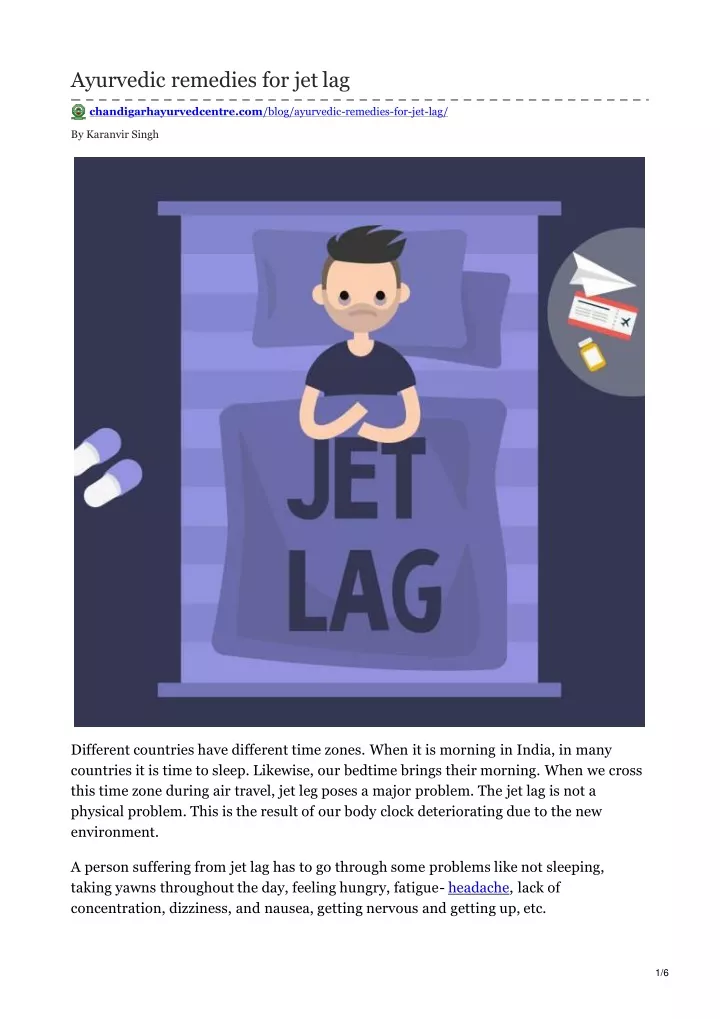 ayurvedic remedies for jet lag