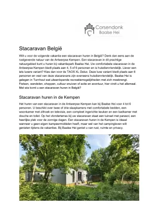 stacaravan belgi