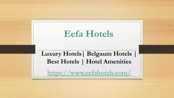 eefa hotels