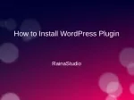 How to Install WordPress Plugin - slide 1