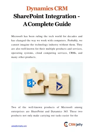 dynamics crm sharepoint integration a complete guide