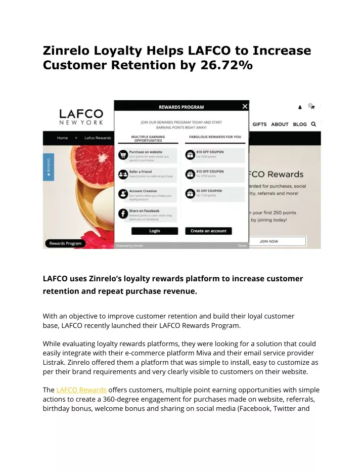 zinrelo loyalty helps lafco to increase customer