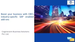 SAP Business One Industry Add on Solutions