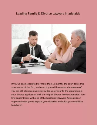 Leading Family & Divorce Lawyers in adelaide