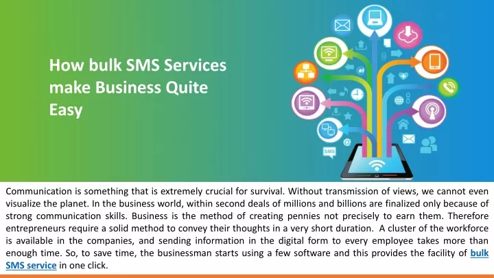 how bulk sms services make business quite easy
