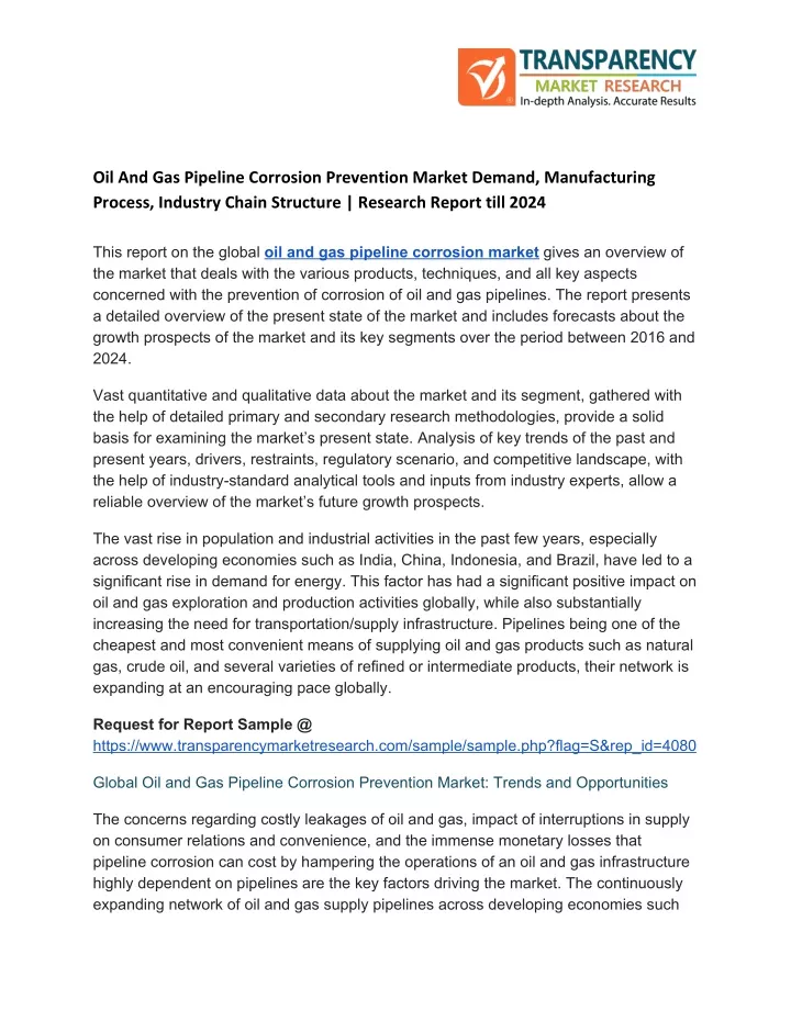 oil and gas pipeline corrosion prevention market