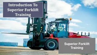 Forklift Training CA – Superior Forklift Training