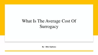 what is the average cost of surrogacy