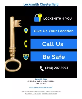 locksmith chesterfield