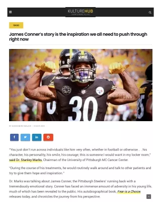 James Conner’s story is the inspiration we all need to push through right now
