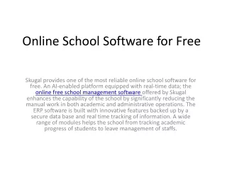 online school software for free