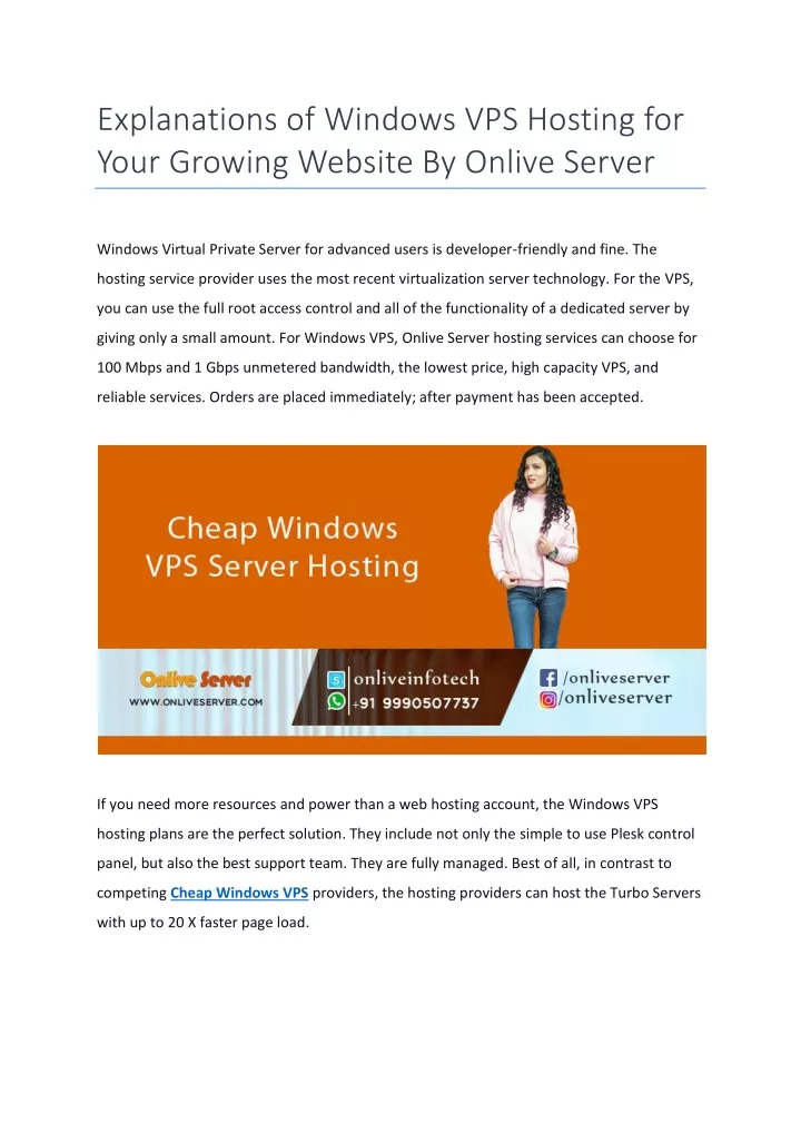 explanations of windows vps hosting for your