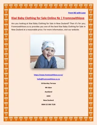 Kiwi Baby Clothing for Sale Online Nz  Fromnzwithlove