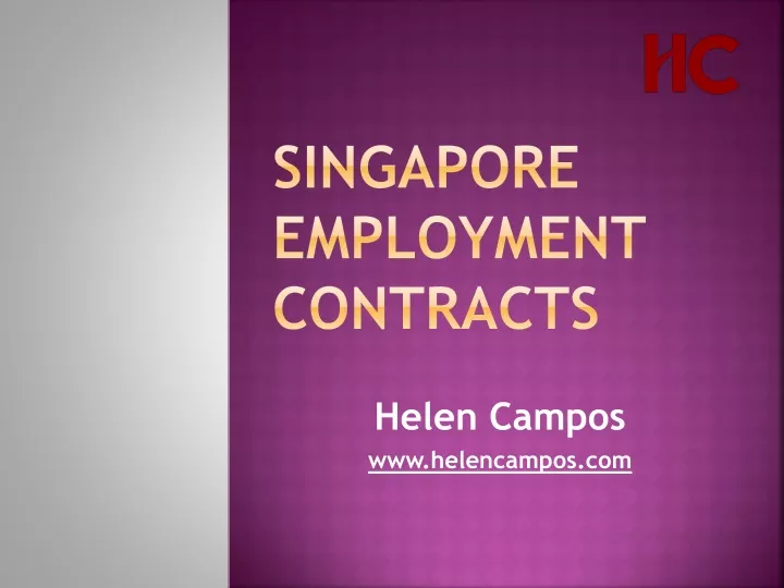 singapore employment contracts