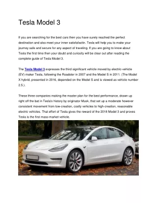 Tesla Model 3 PDF