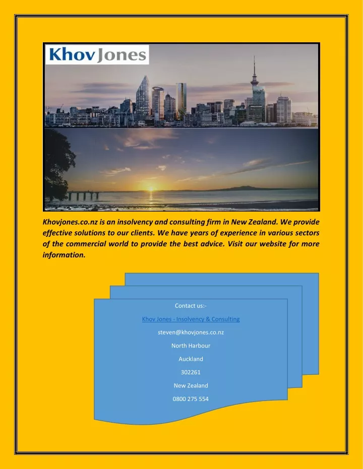 khovjones co nz is an insolvency and consulting