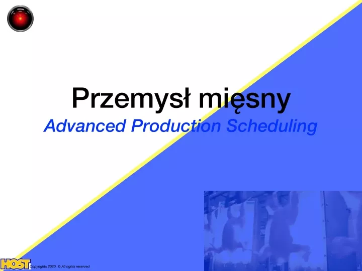 przemys mi sny advanced production scheduling