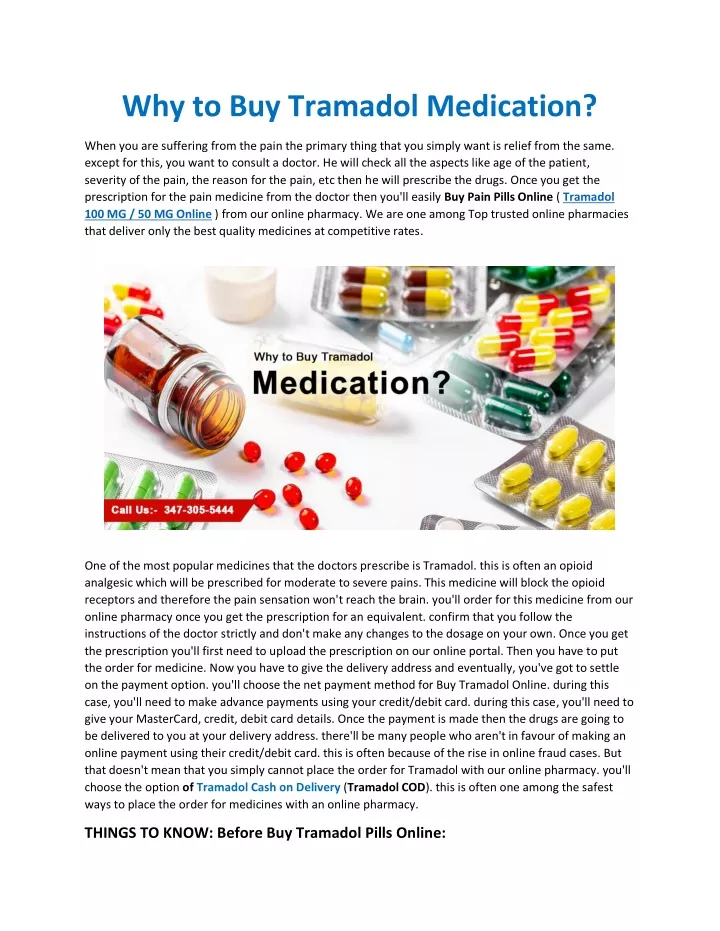 why to buy tramadol medication