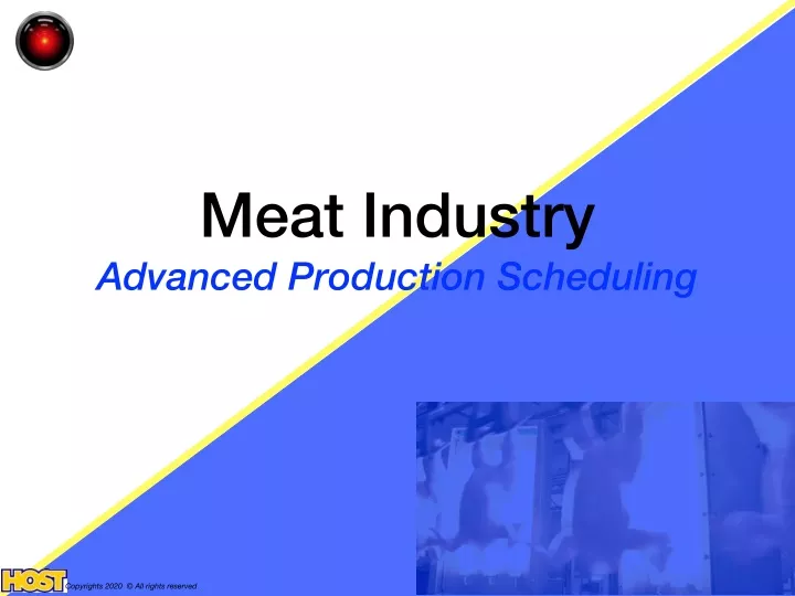 meat industry advanced production scheduling