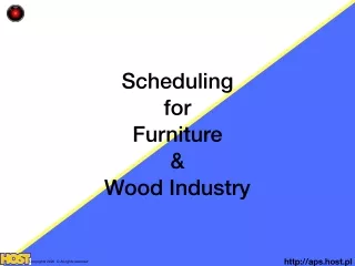 Scheduling  for  Furniture & Wood Industry