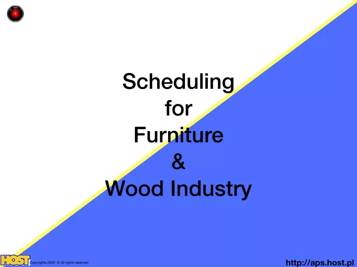 scheduling for furniture wood industry