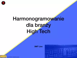 Harmonogramowanie  dla branży  High Tech