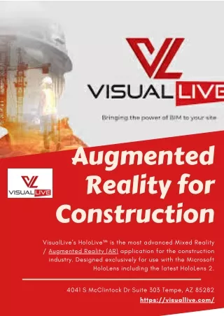 Augmented Reality for Construction - HoloLive™ for Hololens