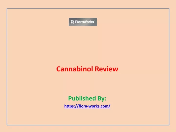 cannabinol review published by https flora works com