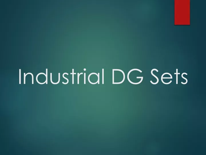 industrial dg sets