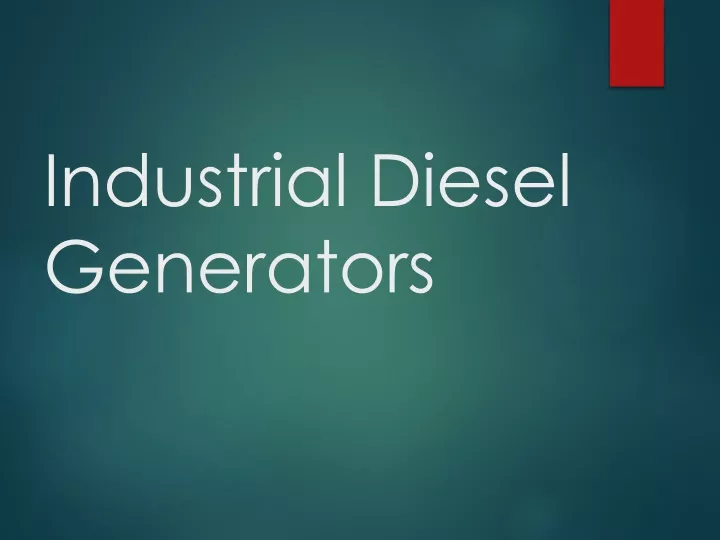 industrial diesel generators