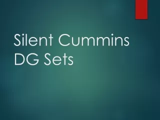 silent cummins dg sets