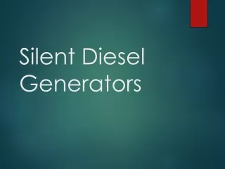 silent diesel generators