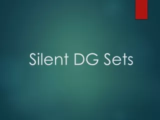 silent dg sets