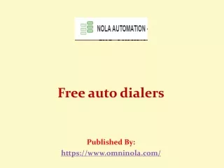 Free auto dialers