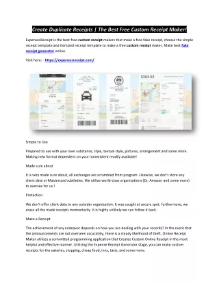 create duplicate receipts the best free custom