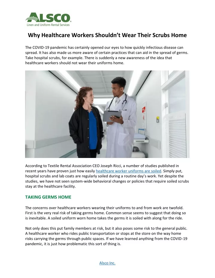 why healthcare workers shouldn t wear their