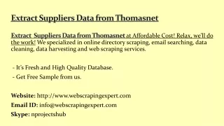 extract suppliers data from thomasnet