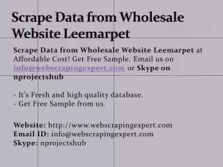 scrape data from wholesale website leemarpet
