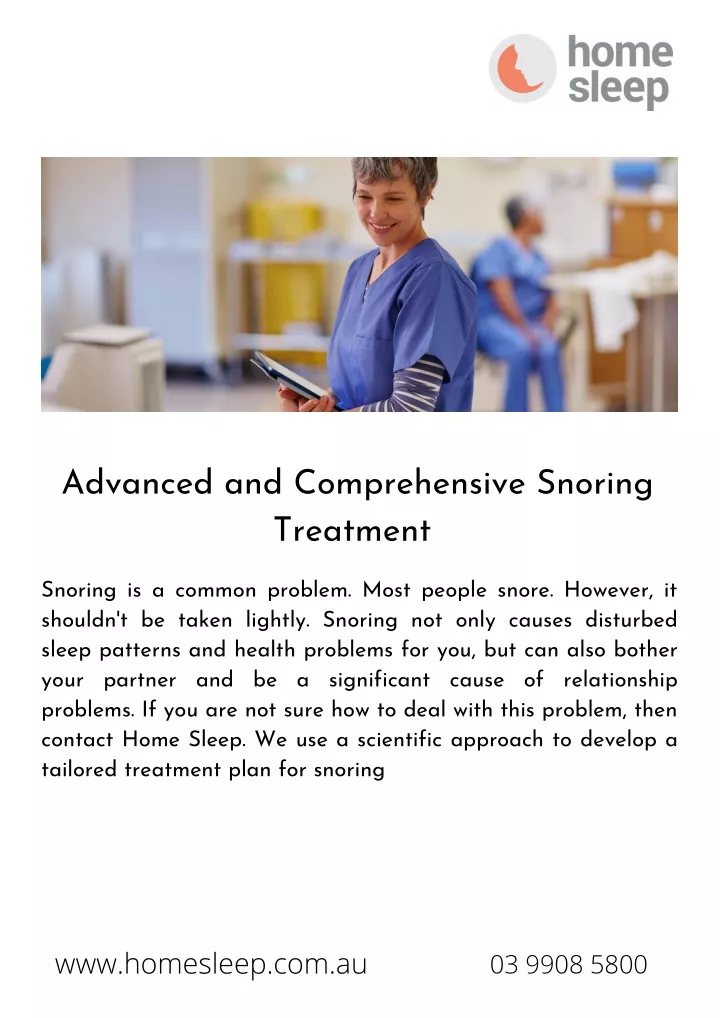 advanced and comprehensive snoring treatment