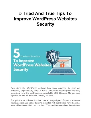 5 tried and true tips to improve wordpress