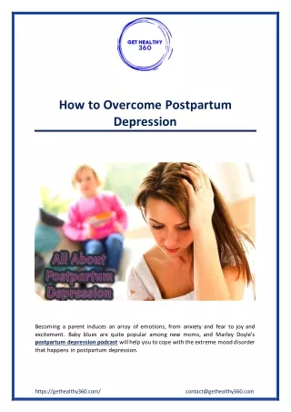 How to Overcome Postpartum Depression